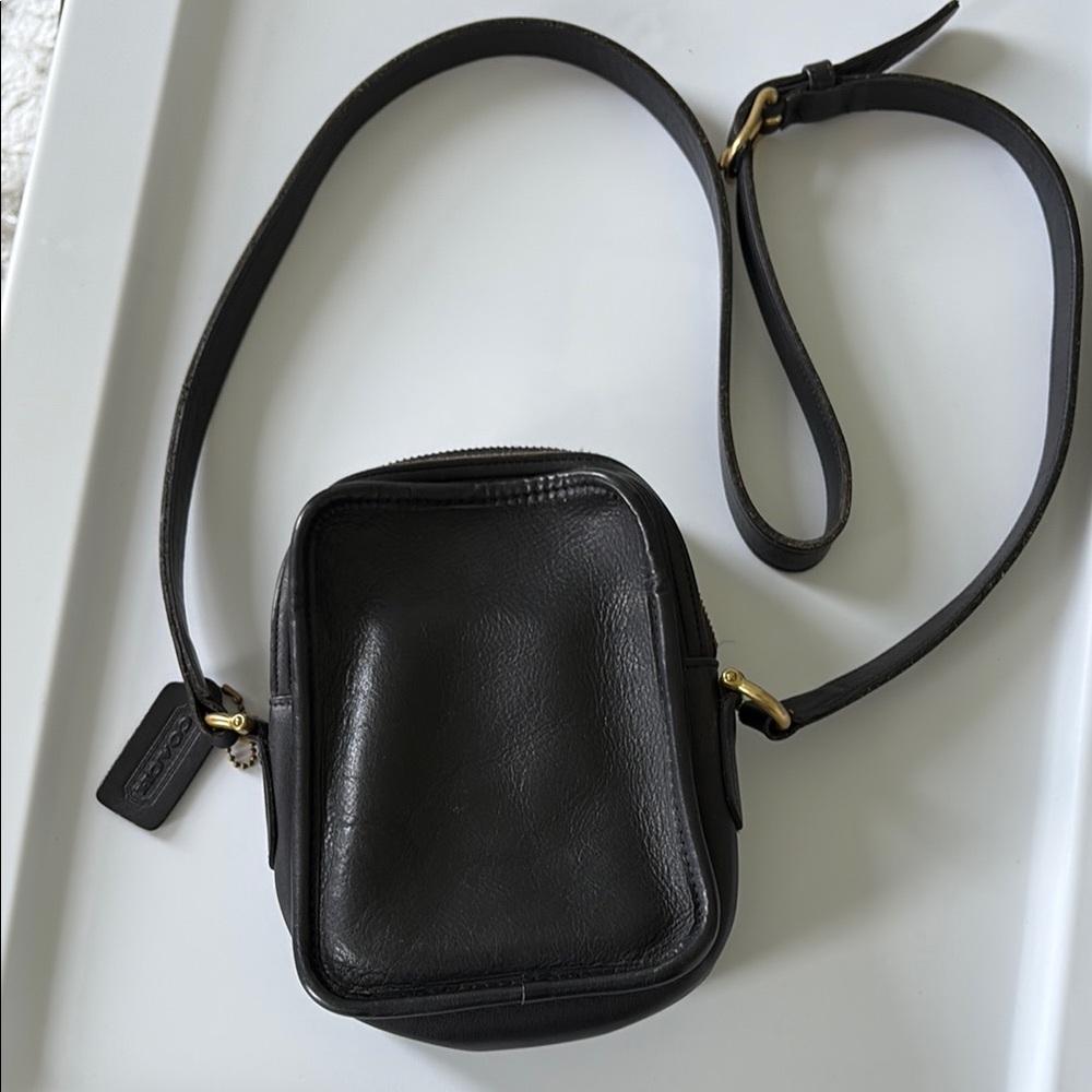 Coach Black Leather Crossbody Bag